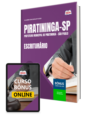 Apostila Prefeitura de Piratininga - SP 2026 - Escriturário