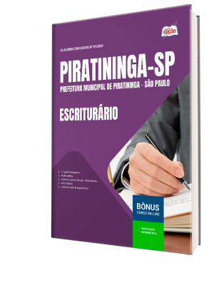 Apostila Prefeitura de Piratininga - SP 2026 - Escriturário