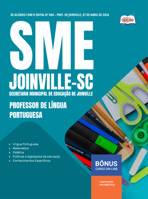 Apostila SME Joinville-SC 2026 - Professor de Língua Portuguesa