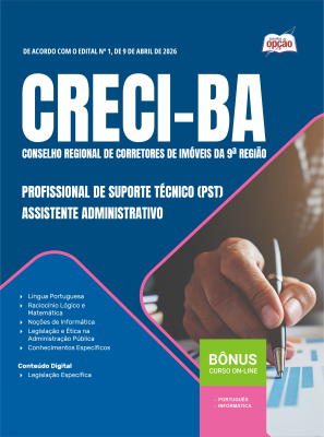 Apostila CRECI-BA 2026 - Profissional de Suporte Técnico (PST) - Assistente Administrativo