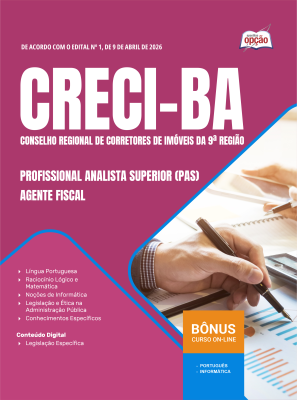 Apostila CRECI-BA 2026 - Profissional Analista Superior (PAS) - Agente Fiscal