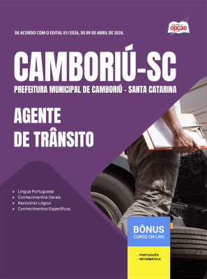 Apostila Prefeitura de Camboriú - SC 2026 - Agente de Trânsito