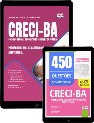 Combo CRECI-BA 2026 - Profissional Analista Superior (PAS) - Agente Fiscal