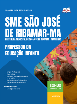 Apostila Prefeitura de São José de Ribamar-MA 2026 - Professor da Educação Infantil