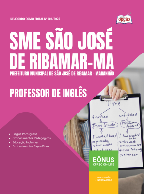 Apostila Prefeitura de São José de Ribamar-MA 2026 - Professor Ensino Fundamental Anos Finais - Letras/ Inglês