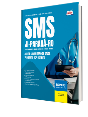Apostila Prefeitura de Ji-Paraná - RO 2026 - Agente Comunitário De Saúde - 1º Distrito E 2º Distrito