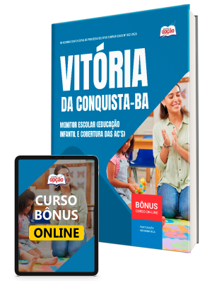 Apostila Prefeitura de Vitória da Conquista - BA 2026 - Monitor Escolar (Educação Infantil e Cobertura das AC'S)