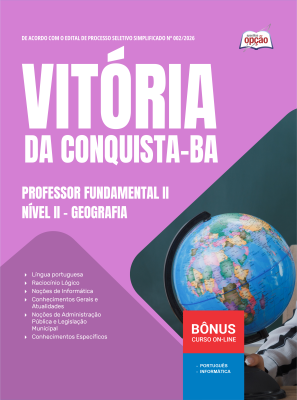 Apostila Prefeitura de Vitória da Conquista em PDF - BA 2026 - Professor Fundamental II Nível II - Geografia