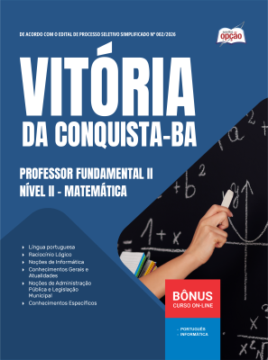 Apostila Prefeitura de Vitória da Conquista - BA 2026 - Professor Fundamental II Nível II - Matemática