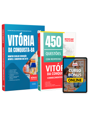 Combo Prefeitura de Vitória da Conquista - BA 2026 - Monitor Escolar (Educação Infantil e Cobertura das AC'S)
