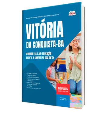 Combo Prefeitura de Vitória da Conquista - BA 2026 - Monitor Escolar (Educação Infantil e Cobertura das AC'S)