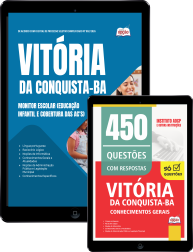 Combo Prefeitura de Vitória da Conquista - BA 2026 - Monitor Escolar (Educação Infantil e Cobertura das AC'S)