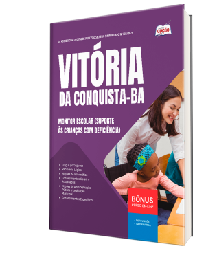 Combo Prefeitura de Vitória da Conquista - BA 2026 - Monitor Escolar (Suporte às Crianças com Deficiência)