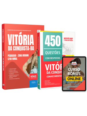 Combo Prefeitura de Vitória da Conquista - BA 2026 - Pedagogo - Zona Urbana e/ou Rural