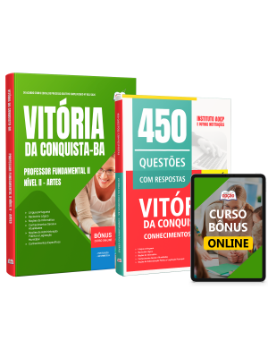 Combo Prefeitura de Vitória da Conquista - BA 2026 - Professor Fundamental II Nível II - Artes