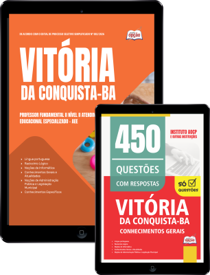 Combo Prefeitura de Vitória da Conquista - BA 2026 - Professor Fundamental II Nível II - Atendimento Educacional Especializado - AEE