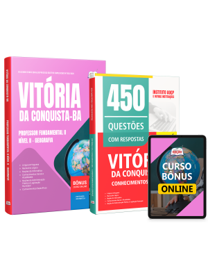 Combo Prefeitura de Vitória da Conquista - BA 2026 - Professor Fundamental II Nível II - Geografia
