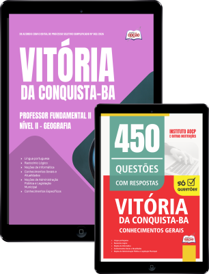 Combo Prefeitura de Vitória da Conquista - BA 2026 - Professor Fundamental II Nível II - Geografia
