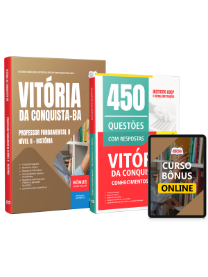 Combo Prefeitura de Vitória da Conquista - BA 2026 - Professor Fundamental II Nível II - História