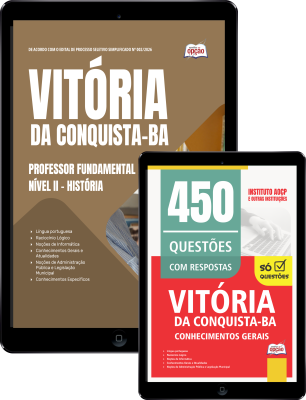 Combo Prefeitura de Vitória da Conquista - BA 2026 - Professor Fundamental II Nível II - História