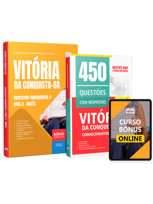 Combo Prefeitura de Vitória da Conquista - BA 2026 - Professor Fundamental II Nível II - Inglês