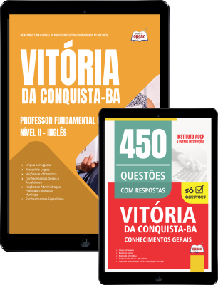 Combo Prefeitura de Vitória da Conquista - BA 2026 - Professor Fundamental II Nível II - Inglês