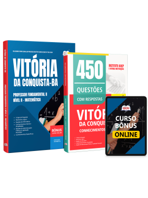 Combo Prefeitura de Vitória da Conquista - BA 2026 - Professor Fundamental II Nível II - Matemática