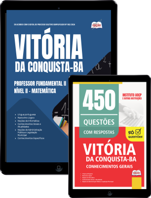 Combo Prefeitura de Vitória da Conquista - BA 2026 - Professor Fundamental II Nível II - Matemática