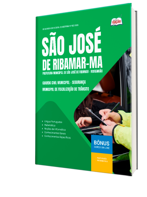 Apostila Prefeitura de São José de Ribamar-MA 2026 - Guarda Civil Municipal - Segurança Municipal De Fiscalização De Trânsito