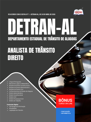 Apostila DETRAN-AL em PDF 2026 - Analista de Trânsito - Direito