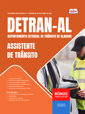 Apostila DETRAN-AL 2026 em PDF - Assistente de Trânsito - Qualquer Área de Formação