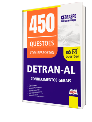 Caderno de Questões DETRAN-AL - Conhecimentos Gerais - 450 Questões Gabaritadas