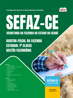 Apostila SEFAZ-CE 2026 em PDF - Auditor-Fiscal da Fazenda Estadual 1ª Classe - Gestão Fazendária