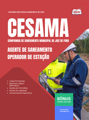 Apostila CESAMA de Juiz de Fora-MG 2026 - Agente de Saneamento - Operador de Estação