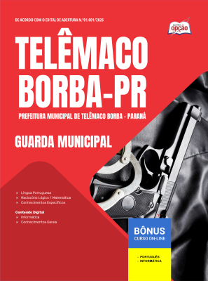 Apostila Prefeitura de Telêmaco Borba - PR 2026 - Guarda Municipal