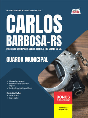 Apostila Prefeitura de Carlos Barbosa-RS 2026 - Guarda Municipal
