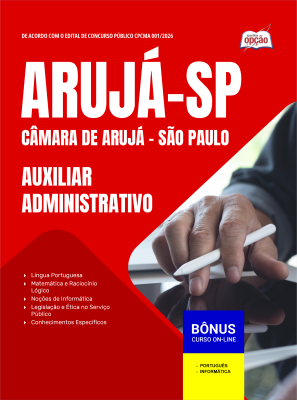 Apostila Câmara de Arujá - SP 2026 - Auxiliar Administrativo