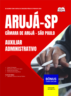 Apostila Câmara de Arujá - SP 2026 - Auxiliar Administrativo