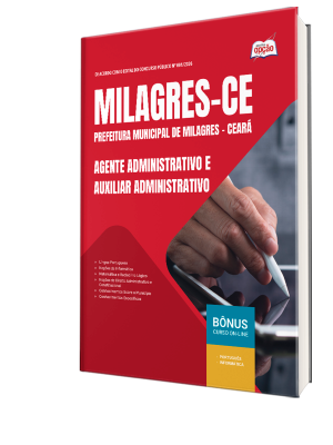Apostila Prefeitura de Milagres-CE 2026 - Agente Administrativo e Auxiliar Administrativo