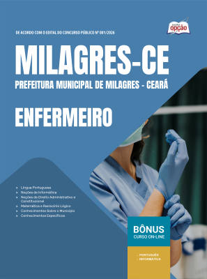 Apostila Prefeitura de Milagres-CE em PDF 2026 - Enfermeiro