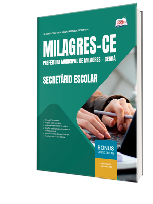 Apostila Prefeitura de Milagres-CE 2026 - Secretário Escolar