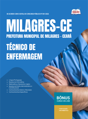 Apostila Prefeitura de Milagres-CE 2026 - Técnico de Enfermagem