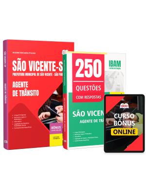 Combo Prefeitura de São Vicente - SP 2026 - Agente de Trânsito