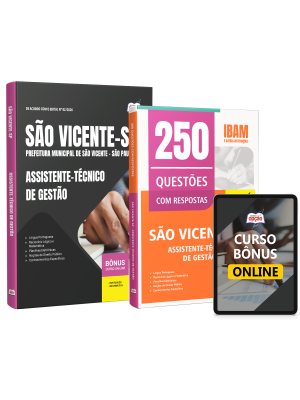 Combo Prefeitura de São Vicente - SP 2026 - Assistente-Técnico de Gestão