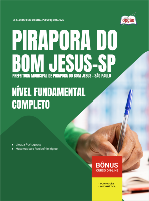 Apostila Prefeitura de Pirapora do Bom Jesus-SP 2026 - Nível Fundamental Completo
