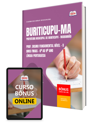 Apostila Prefeitura de Buriticupu-MA 2026 - Prof. Ens Fund Nível II - Anos Finais - 6º Ao 9º Ano -  Língua Portuguesa