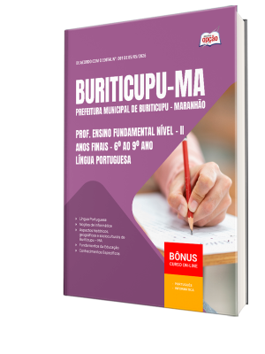 Apostila Prefeitura de Buriticupu-MA 2026 - Prof. Ens Fund Nível II - Anos Finais - 6º Ao 9º Ano -  Língua Portuguesa