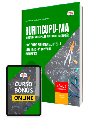 Apostila Prefeitura de Buriticupu-MA 2026 - Prof. Ens Fund Nível II - Anos Finais - 6º Ao 9º Ano - Matemática