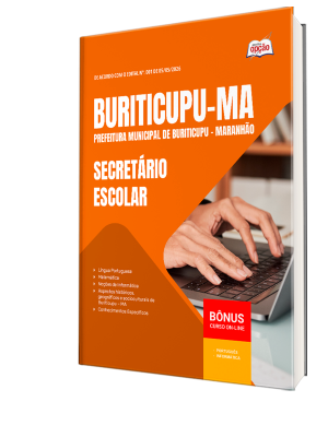 Apostila Prefeitura de Buriticupu-MA 2026 - Secretário Escolar