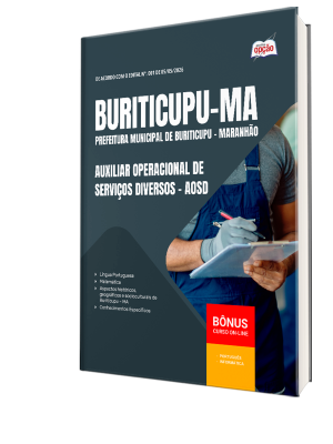 Apostila Prefeitura de Buriticupu-MA 2026 - Auxiliar Operacional de Serviços Diversos - AOSD